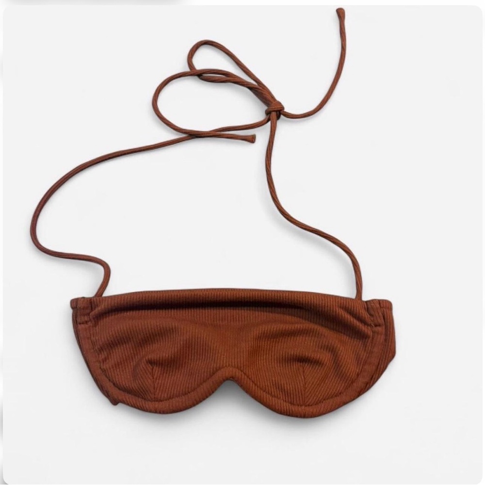 Princess Polly Chocolate Brown Swim Top/Crop Top